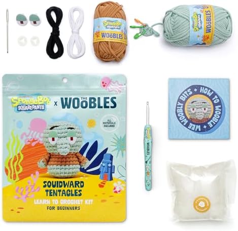 The Woobles Spongebob Crochet Kit for Beginners (Squidward)