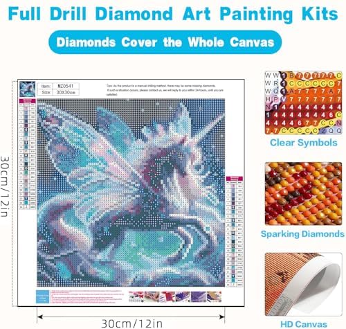 Xylogist Unicorn Diamond Art Kits for Adults 12X12Inch