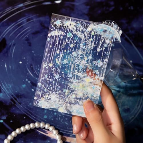 Alideco 6pcs Decorative Adhesive Tapes Vintage Umbrella Raindrops Scenery PET Tape Great for Bullet Journal Supplies, Arts, Scrapbook, DIY Crafts, Planners (yujimenglong)