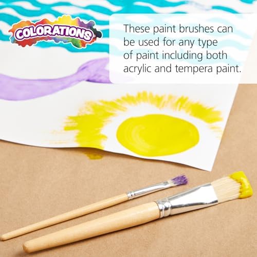 Colorations Easel Paint Brushes, Assorted Sizes, Set of 12