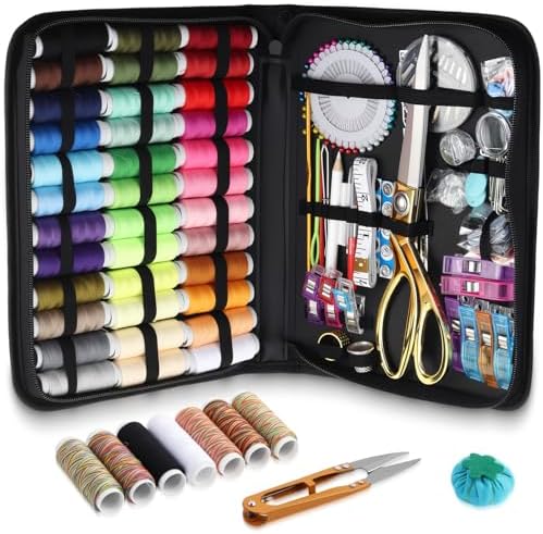 KAMTOP 191 PCS Sewing Kit for Adults with 43 Thread Colors for Repairs