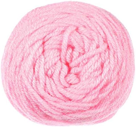Craft County Size 4 (Medium) 100% Acrylic Fiber Yarn – Variety of Color and Pattern Options – for Crochet, Knitting, and Weaving (Petal Pink)