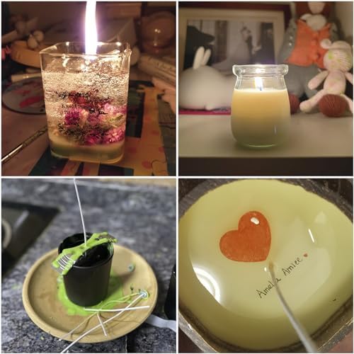 Candle Wicks Kit 120PCS 6 Inch Candle Making Wicks with Candle Holders,Candle Sticks,Candle Strings Thick 100% Cotton Candle Wicks Candle Making Supplies Candle Wicks for Candle Making Candle DIY