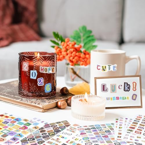 1499 PCS Magazine Letter Stickers, Vintage 20 Sheets Scrapbook Stickers