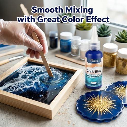Epoxy Resin Color Pigment Set 4 Colors Highly Concentrated Liquid Resin Dye for Translucent Coloring DIY Art Jewelry Crafts（1.69oz×4）