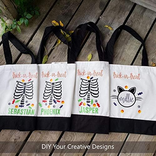 TOPDesign 1 | 3 | 6 | 12 | 24 Pack Super Strong Large 12oz Cotton Canvas Tote Bag, Reusable Grocery Shopping Cloth Bag, Fashionable Two-Tone Tote for Crafts, DIY Your Creative Designs (Pack of 1)