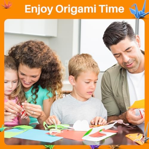 Opret Origami Paper Square Single Sided for Arts and Crafts Projects | Square Colored Paper, Large, 25X25cm, 10 Inch, 100 Sheets, 50 Vivid Colors