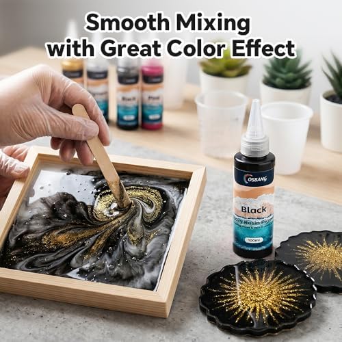 Black Epoxy Resin Pigment Paste 3.4 fl.oz/100ml High Concentrated Resin Dye for Resin Art River Table Jewelry Making Coasters