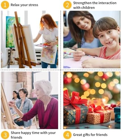 koemhxb Paint by Numbers Kit for Adults Beginners, Romantic Garden Scene, Adult Paint by Numbers on Canvas, DIY Acrylic Painting Crafts for Home Decor (16x20inch)