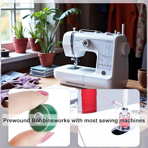 210 Pcs Prewound Bobbin Thread Set – 36 Colors Size A Bobbins