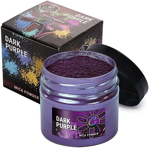Dark Purple Mica Powder for Resin Coloring 2 oz - Pigment Powder for Nails