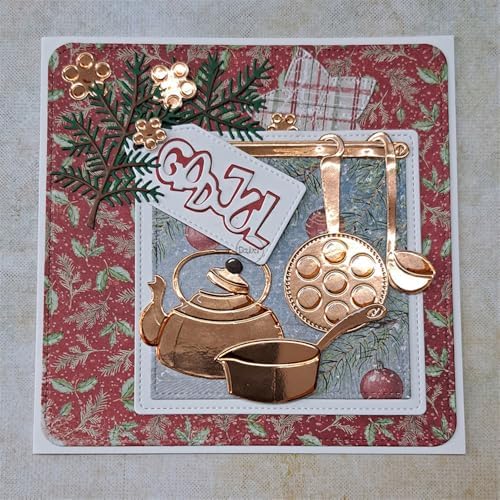Kitchen Utensils Kettles Metal Cutting Dies for Card Making