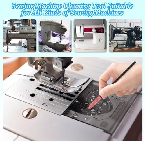 15pcs Sewing Machine Cleaning Kit, Sewing Machine Cleaning Tools Including Tweezers, Rippers, Screwdriver, Double Headed Brush, Needle Board Screwdriver, Silicone Brush and Storage Bag