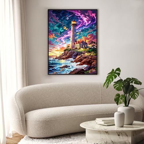 Diamond Art Kits for Adults & Beginners, Lighthouse Diamond Painting Kit