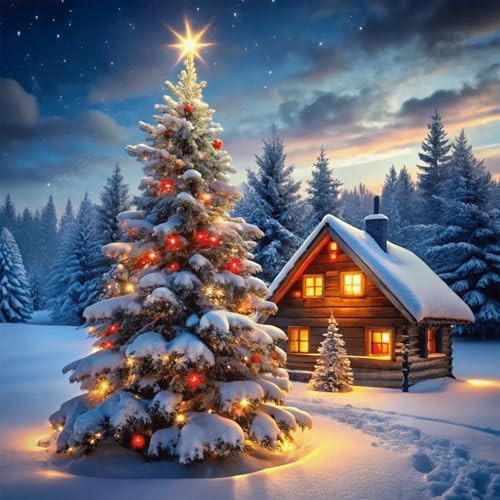 Xylogist Christmas Tree Diamond Art Kits for Adults 12x12Inch
