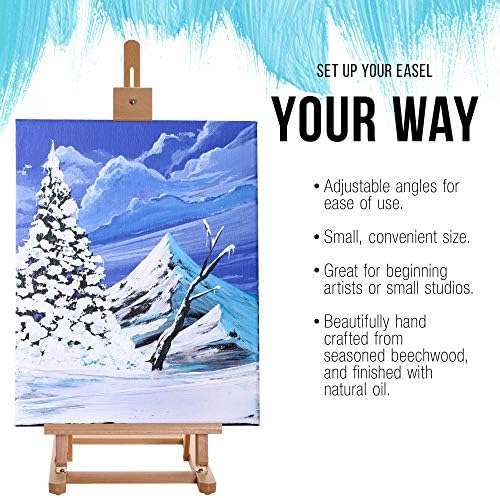 U.S. Art Supply 38" High Wooden H-Frame Studio Tabletop Easel for Painting