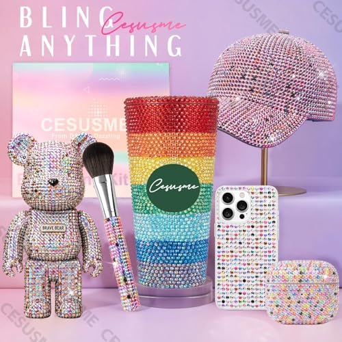 28000 Pcs Color Rhinestones Bedazzling Kit, Dark Red Resin Gems for Crafts