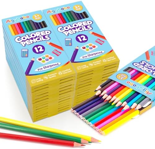 30 Pack Colored Pencils, Color Pencils Bulk for Kids Classroom, 360 Count | 12 Vibrant Colors, Pre-Sharpened, Back to School Supplies, Teachers Must Haves, Classroom Essentials & Prize & Art Supplies