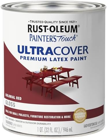 Rust-Oleum Painter's Touch Brush Enamel Paint, Gloss Colonial Red