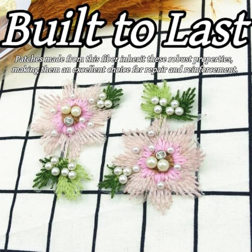 8 Pack Embroidery Flower Beaded Patches – Handmade Embroidered Sew On Appliques, Assorted Floral Designs, Decorative Embellishments for Clothing, Hats, Bags, Jeans, Hair Accessories & DIY Crafts