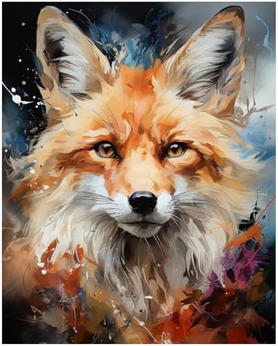XTCIXAL Paint by Numbers Kit for Adults, Fox - 16X20 Inch