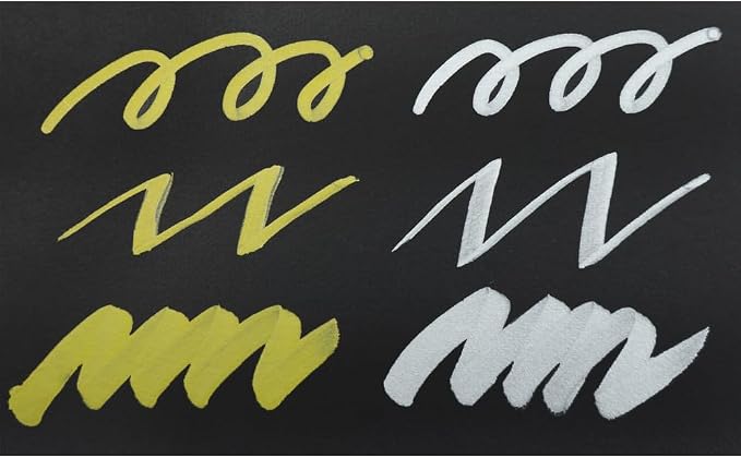 Kuretake Pen Marker Gold Silver Twin Marker Set MS/3VGS, Christmas card, Brush Lettering, Illustration, card making, Writing, Made in Japan