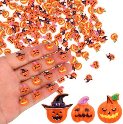 Lyreh 210pcs Mini Resin Halloween Pumpkins, Small Resin Pumpkins