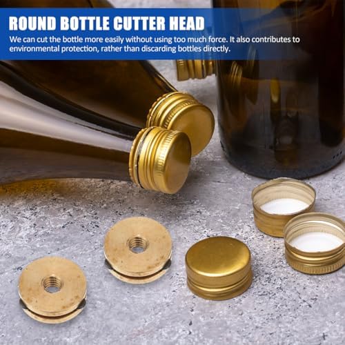ULTECHNOVO 6 Pack Glass Cutter Blades Replacement Round Bottle Cutter Head for Automatic Glass Bottle Cutting Machine Cutting Tool Accessory for Wine Cutting and Cutting Parts