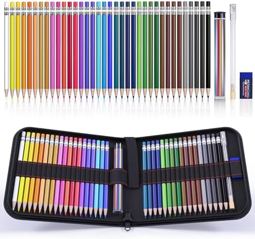 Four Candies 2.6MM Erasable Mechanical Colored Pencils with Sharpener 36PCS | Twistable Colored Pencil Set with Storage Bag, Drawing Color Pencils for Adults Coloring, Sketching, Crafts and Creative Art