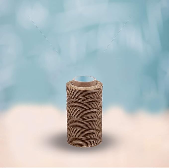 284Yards Leather Sewing Waxed Thread, 0.8mm Waxed Thread for Bookbinding | Waxed Thread for Bookbinding, Upholstery Thread Heavy Duty, Wax String for Leather Craft DIY/Bookbinding/Shoe Repairing