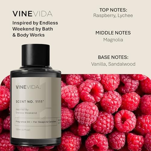 VINEVIDA [4oz] Endless Weekend Fragrance Oil for Candle Making and Soap Making - Premium Candle Scents for Soy Candles