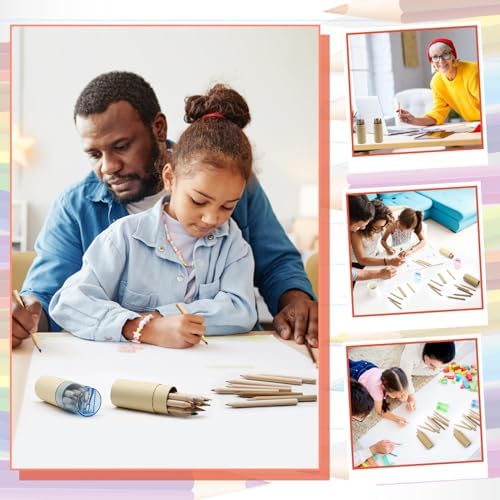 12 Pack Mini Colored Pencils Bulk with Sharpener 12 Color Pencils for Kids Drawing Pencil in Tube Portable Art Set for Kids, Students & Artists