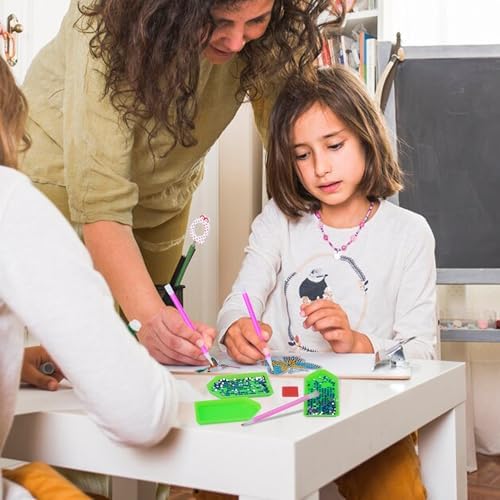 SWATOM 15 PCS Diamond Art Painting Tools 5D Diamonds Art Accessories with Drill Pen & Tray DIY Supplies Kit for Kids Adults (5 Diamond Painting Tool Sets)