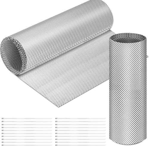 Exhaust Heat Shield Automotive, Muffler wrap，Embossed Aluminum Heat Shield Kit for Muffler Exhaust Wrap, Heat Barrier,Car Exhaust Sheet（11.8''x20.0''）