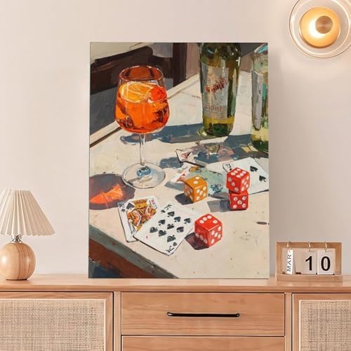 Cocktail Dice Poker Diamond Art Kits for Adults Diamond Painting Kits