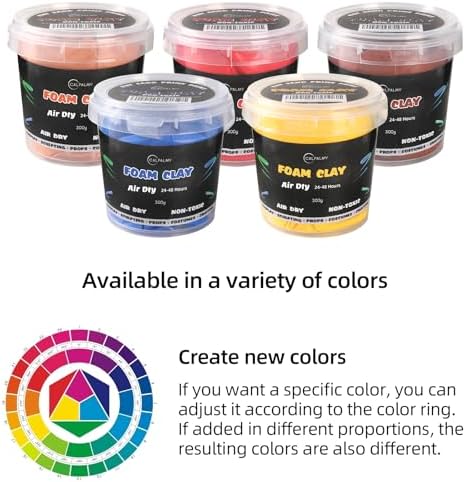 Moldable Cosplay Foam Clay Brown Colors (300g) – High Density and Quality for Intricate Designs | Air Dries to Perfection for Cutting with a Knife or Rotary Tool, Sanding or Shaping