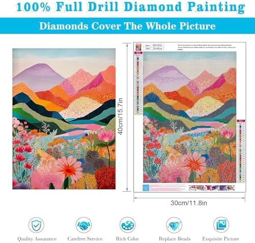 Diamond Art Kits for Adults,color Mountain Diamond Painting Kits 12 X 16in