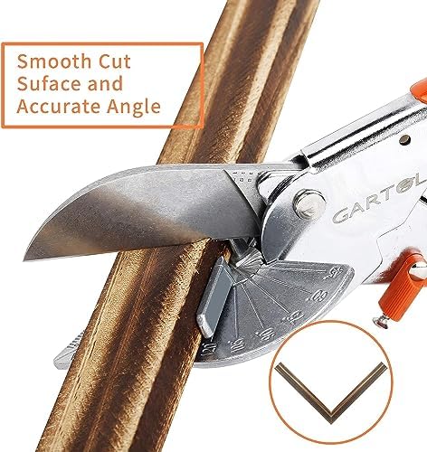 GARTOL 45-135° Adjustable Miter Shears, Quarter Round Cutter for PVC & Trim