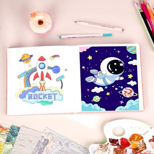 FLYING EAGLE Sketch Book, Square Hardcover Sketchbook for Kids,10x10,Orange
