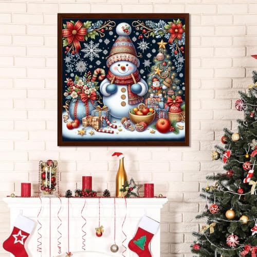 XUCNWL Christmas Diamond Art Kits for Adults,Snowman Diamond Painting