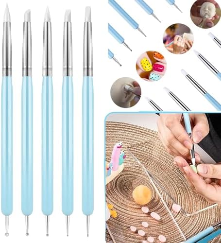 Polymer Clay Tools 23pcs Modeling Clay Sculpting Tools Set Polymer Clay Sculpting Carving Tools Including Molding Rods,Drill Pen, Carving Tool