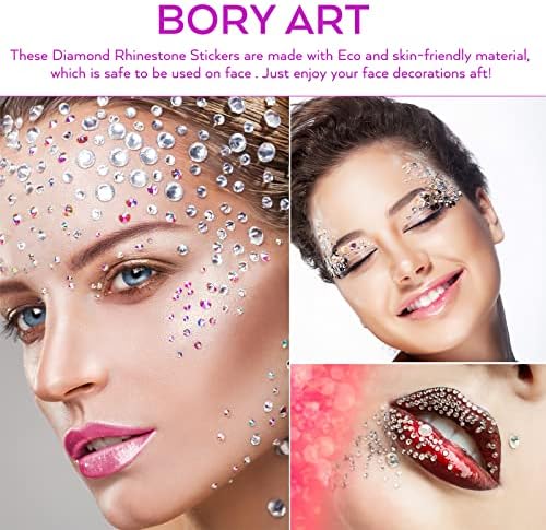 Rhinestone Stickers 2475 PCS, Nicpro Self Adhesive Face Gems