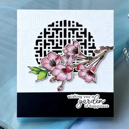 Scrapbooking Die-Cuts for Card Making, Christmas Metal Cutting Dies, Paper Craft Punch Template, Background Embossing Stencils, DIY Album Décor (Circular Grid-10x10cm)