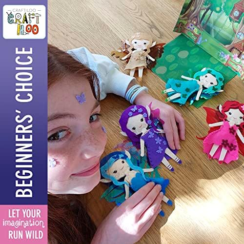 Fairy Elves Sewing Kit for Kids Ages 7-12 - Rainbow Garden Felt Craft