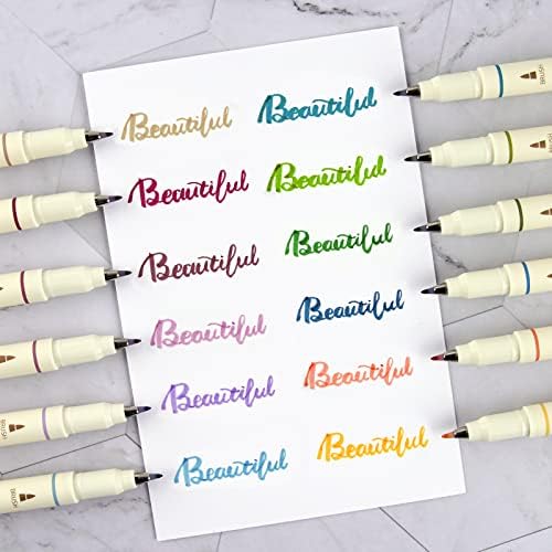 WRITECH Arts Sign Brush Pen: Water Based Vintage Assorted Colors Ink 12ct