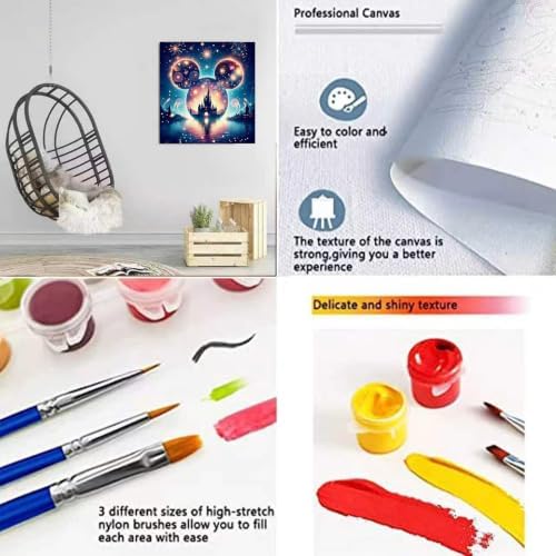 PSCH Paint by Numbers kit for Adults Cartoon,Adult Paint by Number Kits