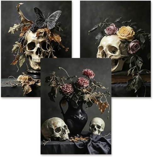 3 Pack Skull Diamond Art Kits for Adult Diamond Painting Kit for Beginner