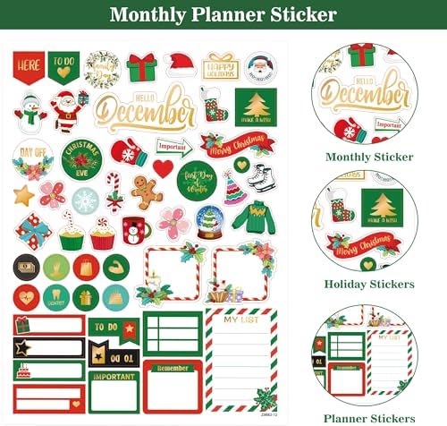 Planner Stickers - Monthly Planner Stickers and Accessories 25 Pages