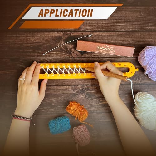 SAVINA Loom Pen Tool, Yarn Helper, Yarn Guide for Loom Knitting, Handmade Tools to Make Crafts Quicker & Easier for Knitters
