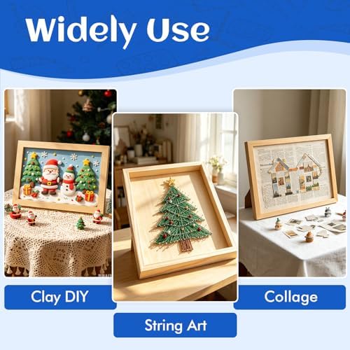 ESRICH 11x14 Inch Wood Panels for Painting, 2 Pack Craft Wood Canvas Boards, Blank Unfinished Wooden Art Board for DIY Art Creations Such as Painting, Acrylic Pouring, Resin, Burning, Collage, etc.